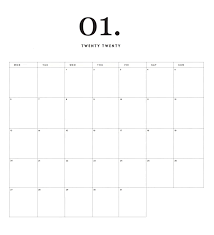 A printable blank calendar is the best gift that you can give yourself or your loved ones. Modern Minimal January 2020 Calendar Minimal Calendar Calendar Printables Modern Calendar