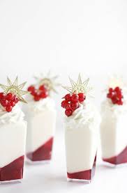 Winter White Marshmallow Mousse And Red Currant Verrines Christmas Food Desserts Dessert Shooters