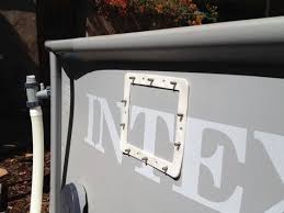 Adding A Hayward Thru The Wall Skimmer To Intex Metal Frame Pool Step By Step Pics In 2020 Pool Skimmer Diy Pool Plumbing Intex Swimming Pool