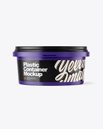 Download Matte Plastic Container Mockup In Pot Tub Mockups On Yellow Images Object Mockups PSD Mockup Templates