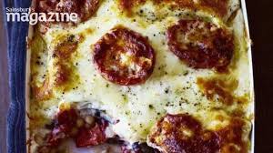 Recipe Roasted Tomato Aubergine And Chickpea Lasagne Sainsbury S Recipe Roasted Tomatoes Savoury Food Homemade Recipes