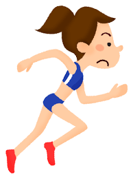 短距離走 / 陸上競技（女子）の無料イラスト | フリーイラスト素材集 ジャパクリップ