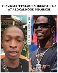 Kenyan Travis Scott Lookalike in Nairobi