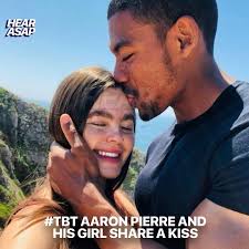 👉 Follow @hearasap for more Actor Aaron Pierre shares a kiss with his  gorgeous girlfriend #tbt #aaronpierre
