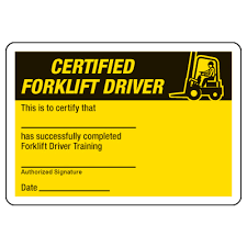Free forklift classes actcbsconference com. Certification Photo Wallet Cards Certified Forklift Driver Seton