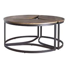 W54.5 x d54.5 x h40 cm (small) price: Round Modular Coffee Table Walnut And Black Coaster Fine F