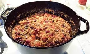 Tex Mex Turkey Chili Con Carne Cooked In A Cast Iron Dutch Oven Dutch Oven Recipes Turkey Chili Tex Mex