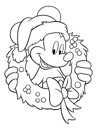 Disney Christmas Coloring Pages Disney Mickey Mouse Kerst Kleurplaat Novocom Top