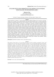 Jadi, informasi paling penting harus muncul di awal, diikuti dengan konten deskriptif yang membahas. Pdf Analisis Kesalahan Berbahasa Pada Berita Dalam Media Surat Kabar Sinar Indonesia Baru