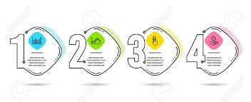 Infographic Template 4 Options Or Steps Set Of Column Chart