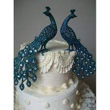Amazon Com Peacock Wedding Cake Topper Wedding Cake Toppers Peacock Wedding Cake Crystal Cake Topper