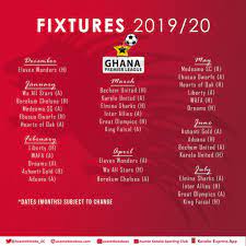 Berekum chelsea will host ashanti gold sc at the berekum … 2019 20 Ghana Premier League Fixtures Kotoko Full Matches Revealed Ghheadlines Total News Total Information