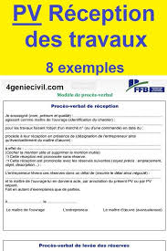 Proces Verbal De Reception Des Travaux In 2020 Construction Documents Modern Architecture Building Civil Construction