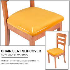 We did not find results for: Buy Smiry Original Velvet Dining Chair Seat Covers Stretch Fitted Dining Room Upholstered Chair Seat Cushion Cover Removable Washable Furniture Protector Slipcovers With Ties Set Of 6 Mustard Yellow Online In