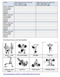 Best Glute Exercises For Men Workout Routine Free Printout