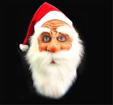 Santa Mask Latex Realistic Full Face Mask Latex with White Beard Red Cap  Costume Masquerade for Halloween Christmas Party New Year Holiday :  Amazon.de: Toys