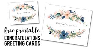 Offering wedding wishes to the newly married couple is customary and a great way to celebrate the wedding day and new life together. Congratulations Card Printable Free Printable Greeting Cards Paper Trail Design
