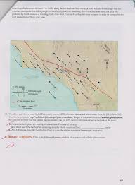 Solved 2 7 San Andreas Transform Boundary Plate Motions P Chegg Com