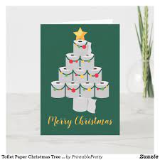 Toilet Paper Christmas Tree Funny 2020 Holiday Card Zazzle Com Funny Xmas Cards Funny Christmas Cards Paper Christmas Tree