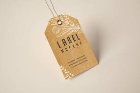 Clean fashion labels tag mockup. Paper Kraft Label Tag Mockup Set Kraft Labels Business Card Design Photography Labels