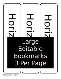 bookmark template teaching resources teachers pay teachers