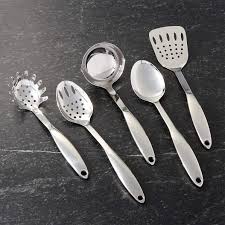Essential silicone red utensils (set of 4) by core kitchen (10) $ 16 97 /set. Stainless Steel Utensils Crate And Barrel