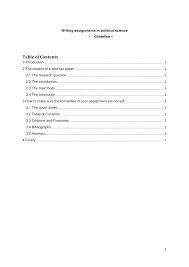 Full research paper table of containts. Https Ipk Uni Greifswald De Fileadmin Uni Greifswald Fakultaet Phil Ipk Studium B A Powi Hinweise Zum Studium Writing Assignments In Political Science Pdf