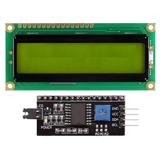 16x2 LCD Display Module with I2C Backpack