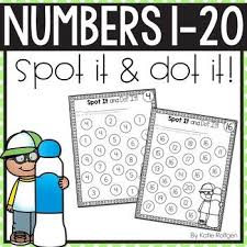 Each worksheet features a fun design that. Numbers 1 20 Activities Spot It And Dot It Kindergarten Math Numbers Numbers Preschool Math Methods