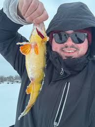 Ice Fishing Catch at Sayers Lake, Pennsylvania