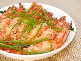 Steamed Prawns With Garlic Recipe Garlic Recipes Seafood Recipes Prawn Recipes