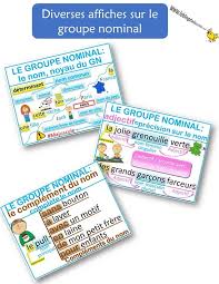 Le Groupe Nominal Diverses Affiches Groupe Nominal Grammaire Affichage