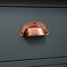 Pressed Copper Cup Handle Aged Copper Cup Handles Kitchen Door Handles Cup Handles Kitchen