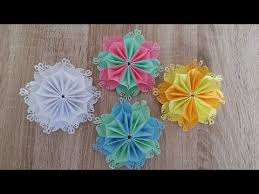 Susse Blumen Ganz Einfach Selber Machen Diy Idee Mit Papier Schone Deko Idee Mit Musterpapier Youtube Origami Blume Blumen Falten Origami Sterne