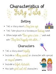 fairy tale characteristics anchor chart poster