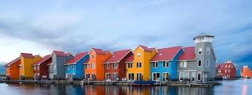 Colorful Houses Reitdiephaven Groningen Netherlands House Colors Scenery House Styles