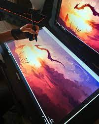 Xp Pen Artist 22e Pro Review Xppen Bulletred My New Tablet Xp Pen Artist 22e Pro In Case You Decided To B Art Tablet Digital Drawing Tablet Artist Workspace