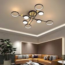 The single ring adds to the decor of your house or office. Nordic Style Semi Flush Mount Lighting Black Ceiling Light Fixture Led Ring 8 Light