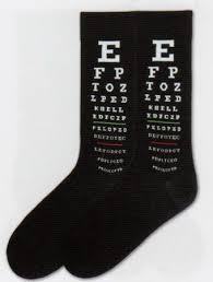 K Bell Mens Eye Chart Socks