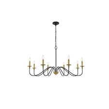 Matte Black And Brass Pendant Light Elegant Lighting Rohan Matte Black And Brass Eight Light Chandelier Ld5006d42brb Bellacor In 2020 Elegant Lighting Matte Black Chain Elegant Furniture