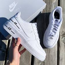 Nike Air Force 1 Low Double Air White Black Women Shoes Sneakers Af1 Men Casual Outfit Fashion Style In 2020 Nike Air Force Nike Air Nike Air Force 1 Outfit