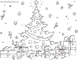 Christmas coloring page stocking milliande s free christmas. Christmas Tree Coloring Pages Coloringall