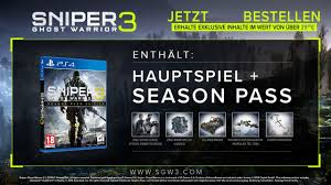 Ruthless warlords have taken over part of the area and it falls on you to prevent the entire country from collapsing into chaos. Ps4 Sniper Ghost Warrior 3 Season Pass Uncut Edition Inkl 7 Bonus Dlcs Pegi Bestellen