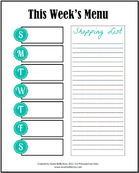 Free Menu Planner Printable Menu Planner Printable Weekly Meal Planner Template Meal Planner Template