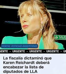 07-10-2025 CAYÓ SANTILLI: LA VEDETTE KAREN REICHARDT CABEZA DE LISTA DE  LLA. La ex vedette tuvo su pico de fama fue en la década del '90 cuando  formó parte de programas como "