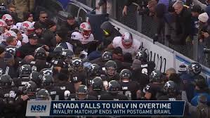 Breakdown Unlv Tops Nevada In Overtime Brawl Erupts At
