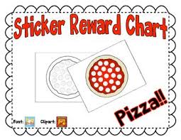 Sticker Reward Chart Pizza Stickers Classroom