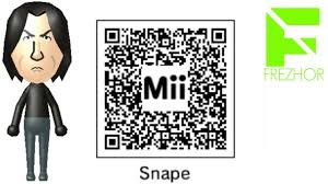 The mii library is a site documenting every single mii to have ever been used in an official capacity, by heyimheroic (you also may know me as wii facts plus) using google sites. Mii Maker Severus Snape Mii From Harry Potter Free Giveaway Qr Code Nintendo 3ds Wiiu N3ds Miitomo Youtube