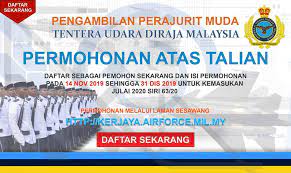 Anda berminat menjadi anggota tentera udara untuk perkhidmatan. Pengambilan Perajurit Muda Tudm 2020 Online Kemasukan Julai Spa