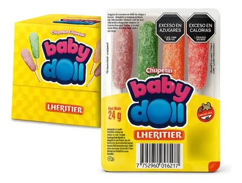 Chupetines Baby Doll por 12 bandejas de 4 unidades